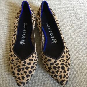 Rothy's Tan and Black Leopard print  Flats